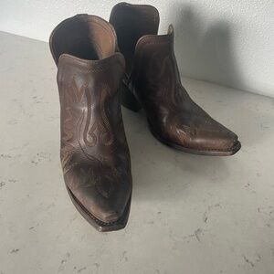 Brown Western Ankle Boots